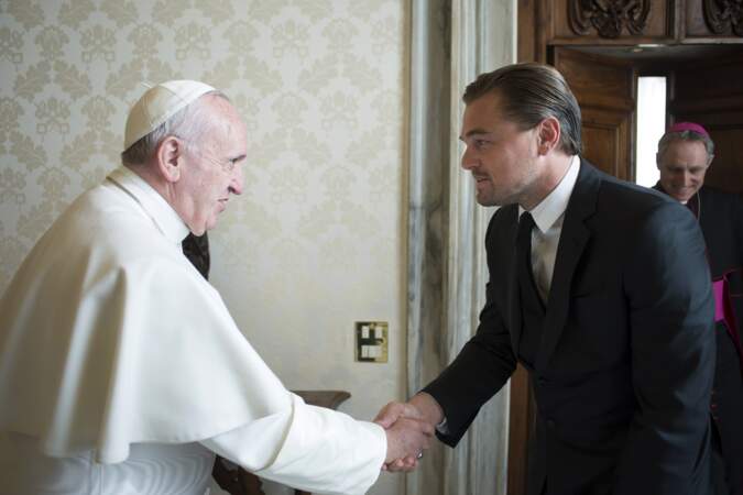 Le 28 janvier 2016, c'est au tour de Leonardo DiCaprio de rendre visite au Pape François. 