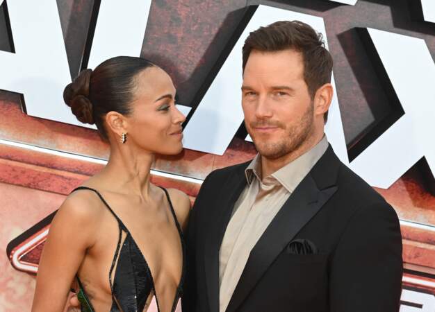 Chris Pratt, Zoe Saldana à Paris pour l'avant-première du film des Gardiens  de la Galaxie 3 - Voici