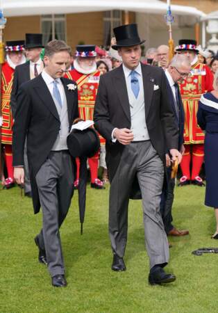 Le prince William dans les jardins de Buckingham Palace, le 9 mai 2023.