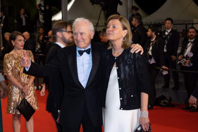 Festival de Cannes 2023 - l'association du cinéma indépendant pour sa diffusion (ACID) monte les marches : Le Président de Pathé, 
Jérôme Seydoux et sa femme Sophie Desserteaux.