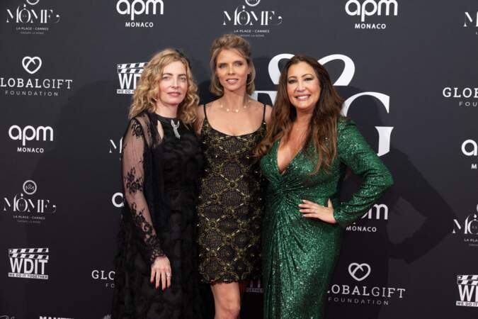 Festival de Cannes 2023 - Soirée Global Gift : Chiara Tilesi, Sylvie Tellier, Maria Bravo.