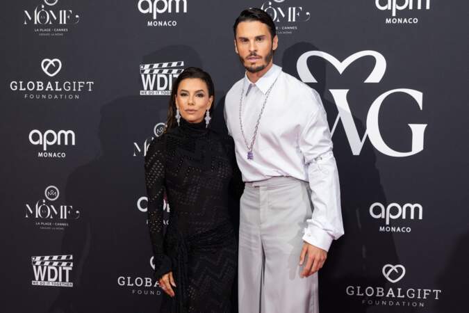 Festival de Cannes 2023 - Soirée Global Gift :  Eva Longoria et Baptiste Giabiconi.