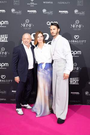 Festival de Cannes 2023 - Soirée Global Gift : Kika Prette et son mari Philippe Prette, le dirigeant de la marque de bijoux APM Monaco, Baptiste Giabiconi.