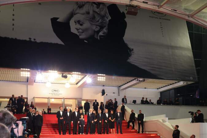 Festival de Cannes 2023 - Montée des marches de Rapito : Simone Gattoni, Paolo Pierobon, Leonardo Maltese, Fabrizio Gifuni, Fausto Russo Alesi, Marco Bellocchio
