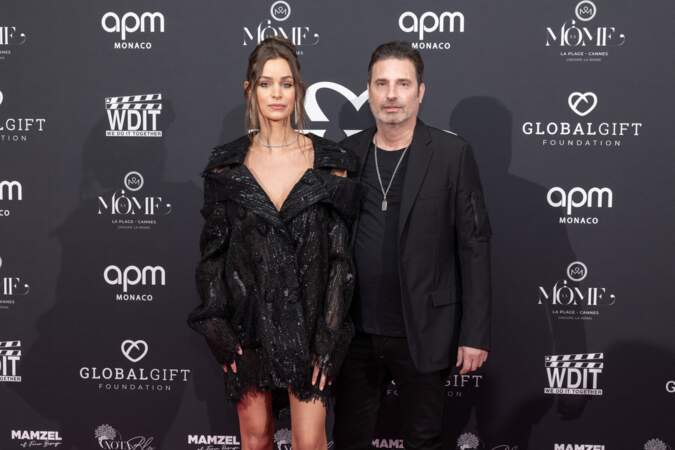 Festival de Cannes 2023 - Soirée Global Gift : Richard Orlinski et sa compagne Elisa Bachir Bey.