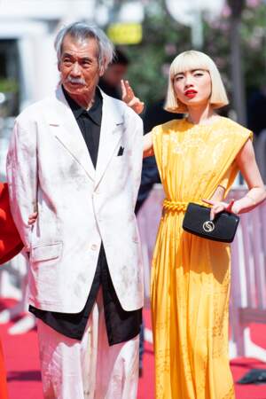 Festival de Cannes 2023 - Montée des marches du film Perfect Days de Wim Wenders : les danseurs Min Tanaka et Aoi Yamada 
