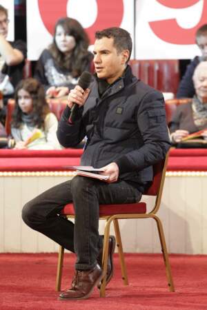 Laurent Luyat au Cirque d'Hiver pendant le prime time officiel du Téléthon, le 8 décembre 2012 à Paris.
