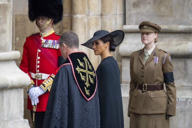 Meghan Markle arrive aux funérailles nationales de la reine Elizabeth II