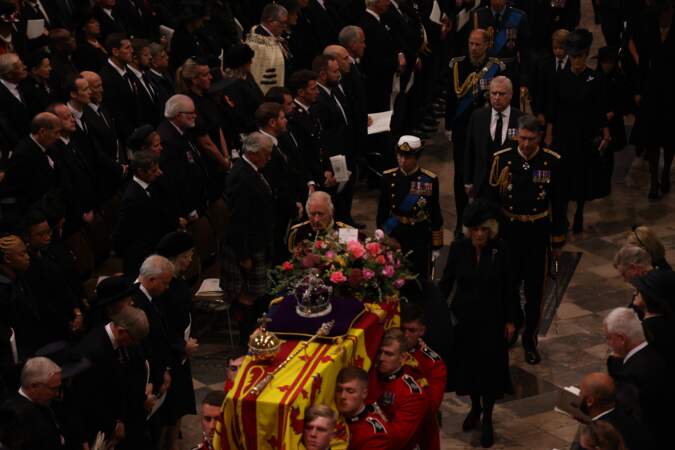 Les funérailles nationales de la reine Elizabeth II, à l'abbaye de Westminster.