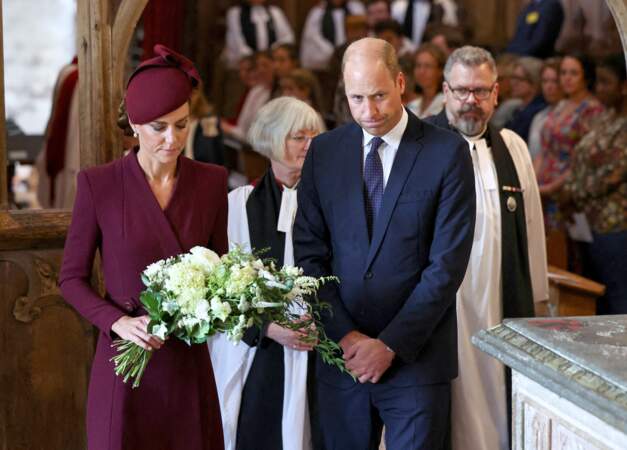 Kate Middleton et le prince William à la cathédrale St Davids 