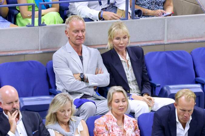 Sting et sa femme assistent à la finale masculine de l'US Open à New York City.