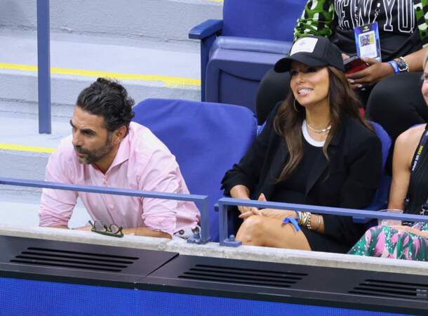 Eva Longoria et son mari assistent à la finale masculine de l'US Open à New York City.