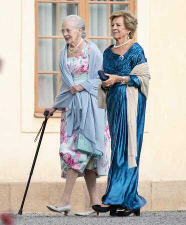 La reine Margaret du Danemark et la reine Anne-Marie lors du concert événement pour le jubilé à l'opéra de Stockholm