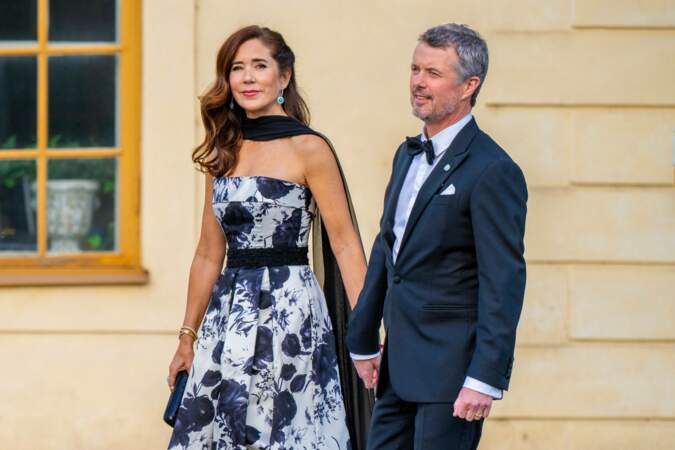 La princesse Mary du Danemark et le prince Frederik lors du concert événement pour le jubilé à l'opéra de Stockholm