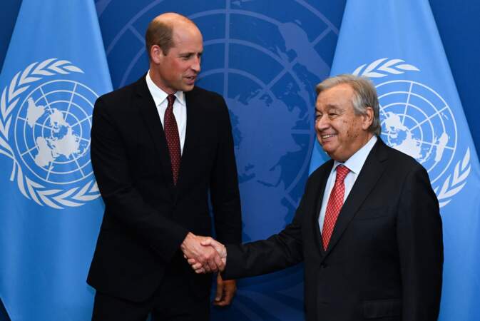 Le prince William se rend ensuite à l'assemblée générale des nations unis pour rencontrer Antonio Guterres, le secrétaire général des nations unies