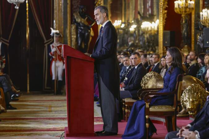 Le roi Felipe a ensuite prononcé un discours devant le corps diplomatique.