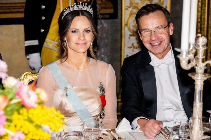 Dîner d'état en l'honneur du président Emmanuel Macron et de Brigitte Macron au Palais royal de Stockholm : la princesse Sofia de Suède.