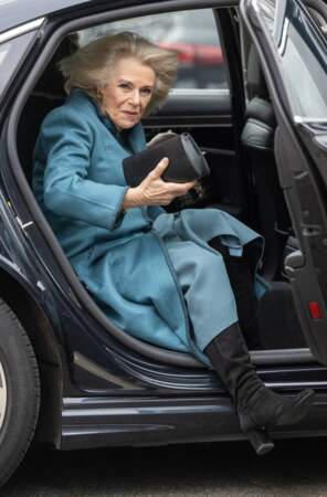 La reine Camilla arrive à l'hôpital Royal Free de Londres pour inaugurer le Maggie's Royal Free.