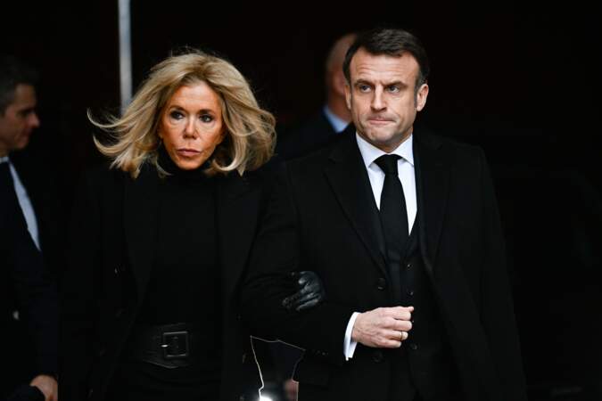 Le président Emmanuel Macron et sa femme Brigitte sont présents pour l’hommage national aux victimes du Hamas