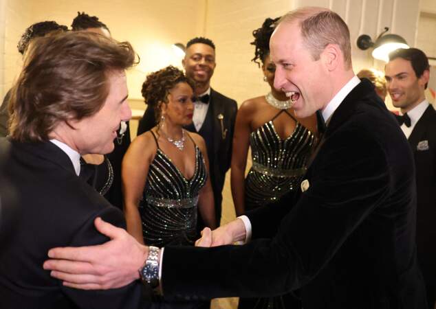 Le prince William et Tom Cruise rigolent beaucoup au Raffles London à Londres.
