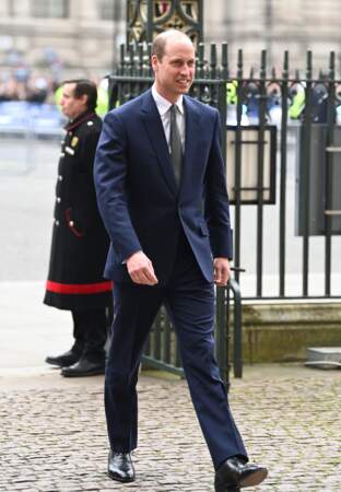 Arrivée du prince William au service de célébration de la Journée du Commonwealth à l'abbaye de Westminster de Londres.