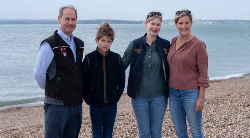 Edward et Sophie de Wessex, et leurs enfants Louise Mountbatten-Windsor et James Mountbatten-Windsor