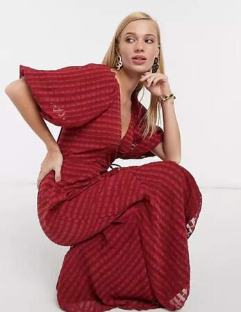 Robe longue cache-cœur à rayures, Asos Design, 38,35€