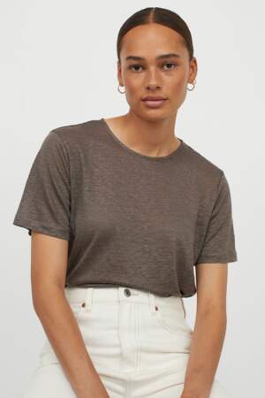 T-shirt en jersey de lin, H&M, 14,99€