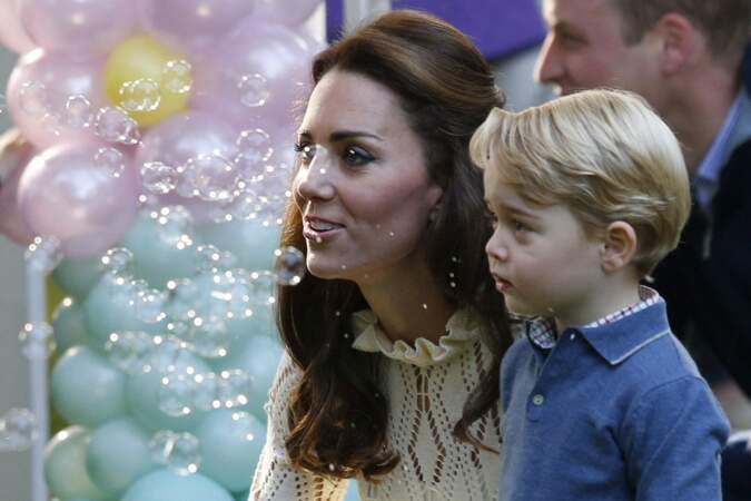 Le prince George et Kate Middleton le 29 septembre 2016