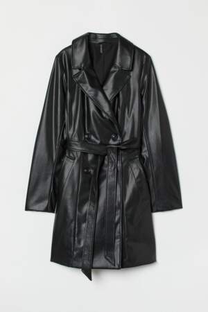 Trench-coat en simili cuir, H&M, 49,99€