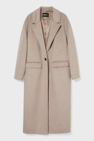 Manteau en laine, C&A, 129,99 euros