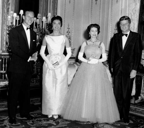 Jackie Kennedy à Buckingham Palace. 