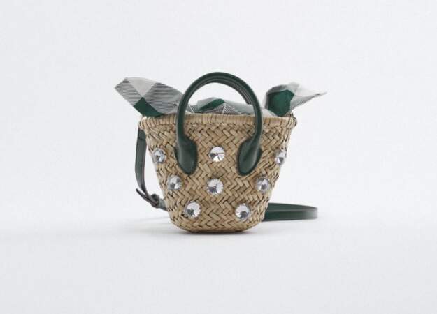 Mini sac panier Zara, 29,95 euros