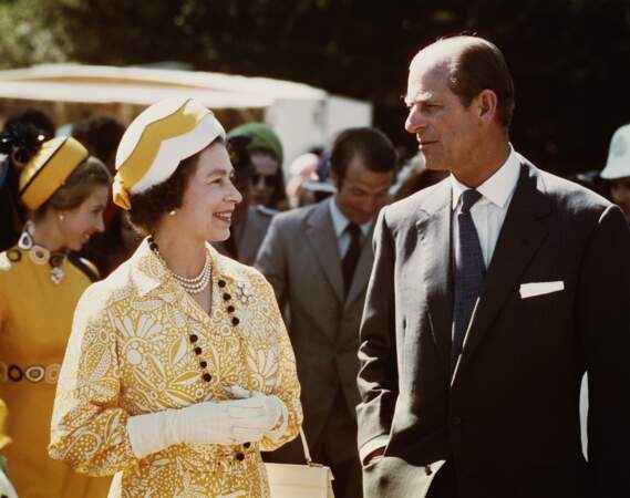 Elizabeth II et le prince Philip en Nouvelle-Zélande en 1974