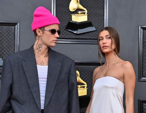 Grammy Awards 2022 : Justin Bieber et son épouse Hailey Bieber