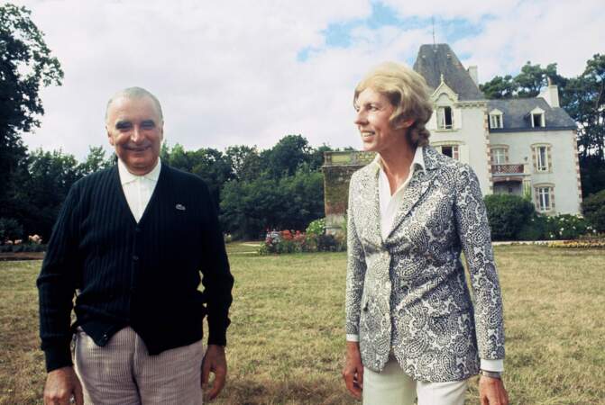 Georges Pompidou et son épouse Claude Pompidou