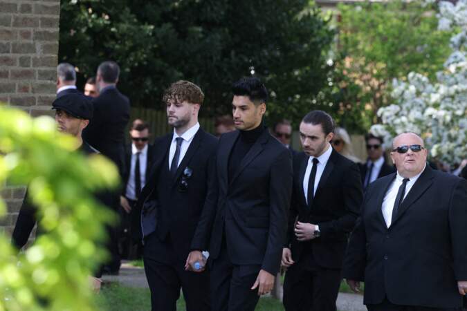 Obsèques de Tom Parker : Max George, Siva Kaneswaran, Nathan Sykes, Jay McGuiness, les membres du groupe The Wanted