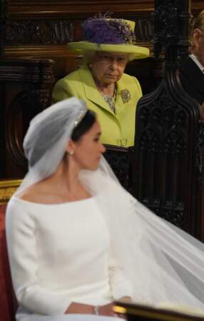 La reine Elizabeth célèbre ses 96 ans : derrière Meghan Markle pendant la cérémonie du mariage avec Harry le 19 Mai 2018