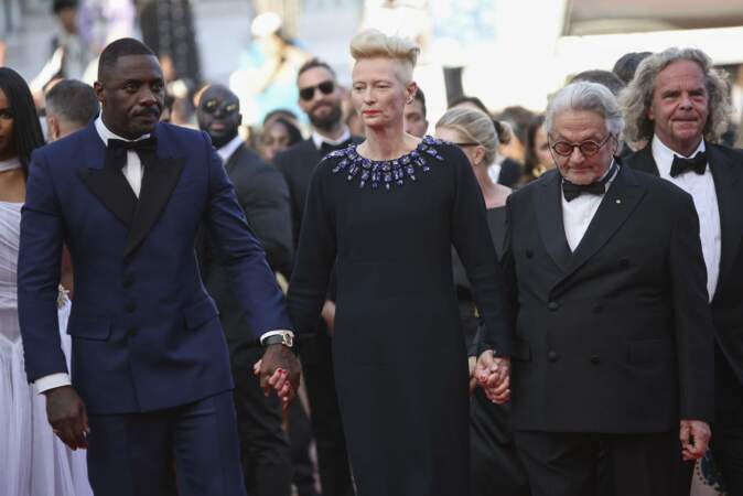 Idris Elba, Tilda Swinton, et le réalisateur George Miller