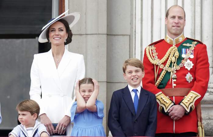 Jubilé de la reine Elizabeth II : le prince Charles, la reine Elizabeth II, le prince Louis, Kate Middleton, la princesse Charlotte, le prince George, le prince William