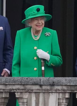 La reine fait sa dernière apparition au balcon de Buckingham Palace à la fin du jubilé