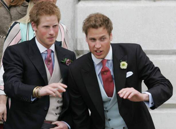 Harry et William au mariage du prince Charles 