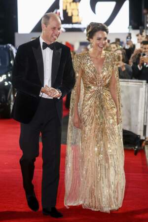 Le prince William et Kate Middleton à l'avant-première de James Bond en 2021