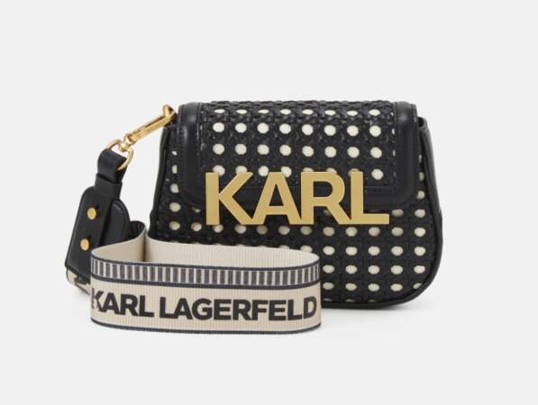 Sac bandoulière façon cannage Karl Lagerfeld, 167,95 euros