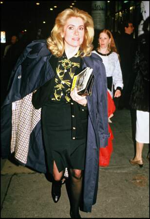 Catherine Deneuve à 44 ans à New York, en 1987