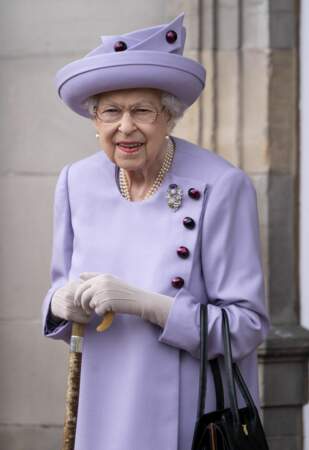 Deuxième jour du voyage en Écosse : Elizabeth II au palais de Holyroodhouse, Edimbourg, 28 juin 2022