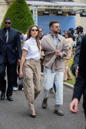 Justin Timberlake et Jessica Biel au défilé Dior