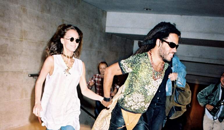 Vanessa Paradis et Lenny Kravitz en 1994
