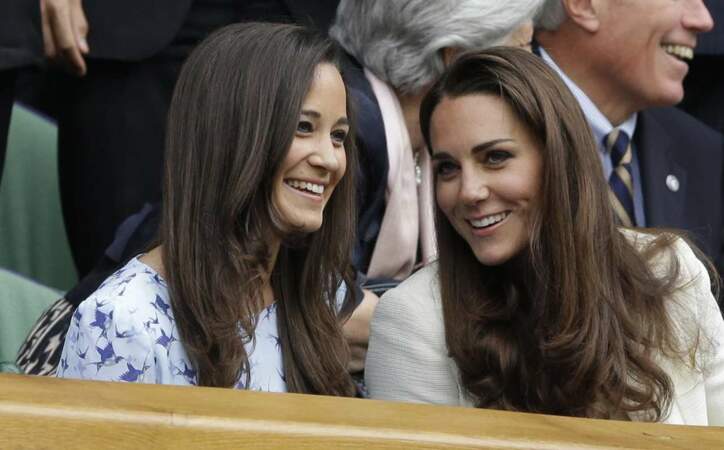 Kate et Pippa Middleton dans les tribunes de Wimbledon