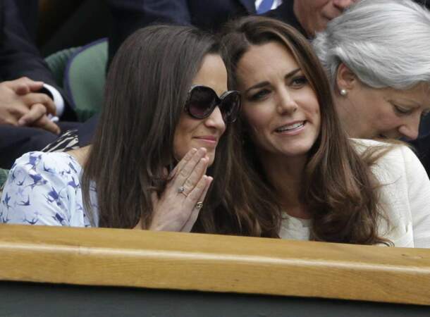 Kate et Pippa Middleton dans les tribunes de Wimbledon